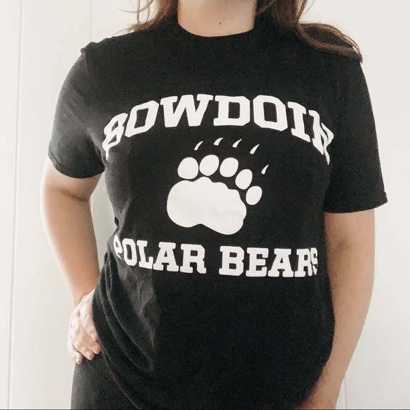 Tops - 🌵“Bowdoin Polar Bears” Black & White Tee